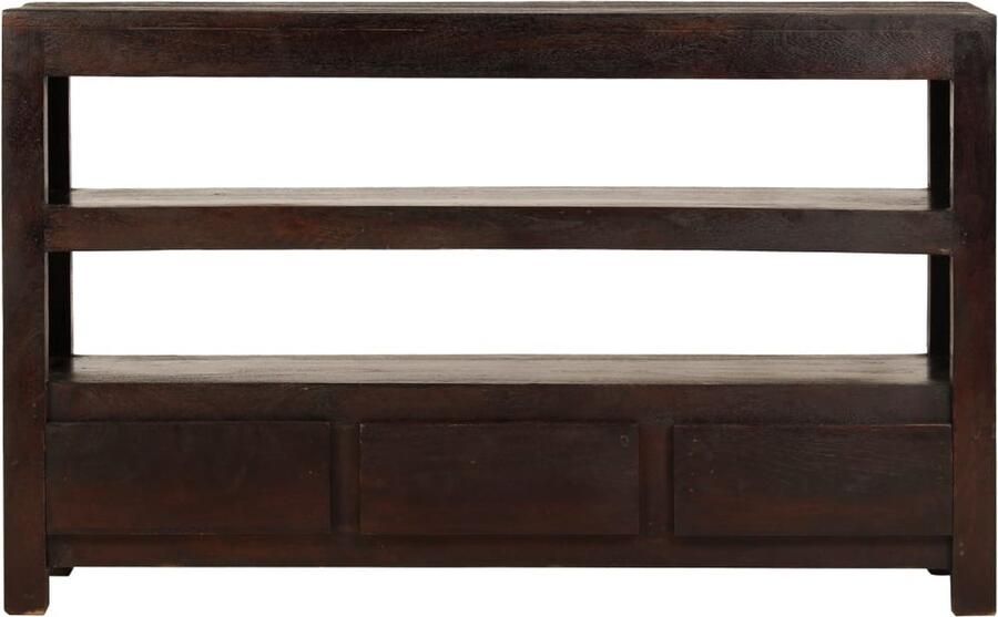 VidaXL Tv-meubel Massief Acaciahout Donkerbruin Tv-meubel Acacia Houtsoort Bruin Vintage Design Salontafel Opbergkast Mediabox