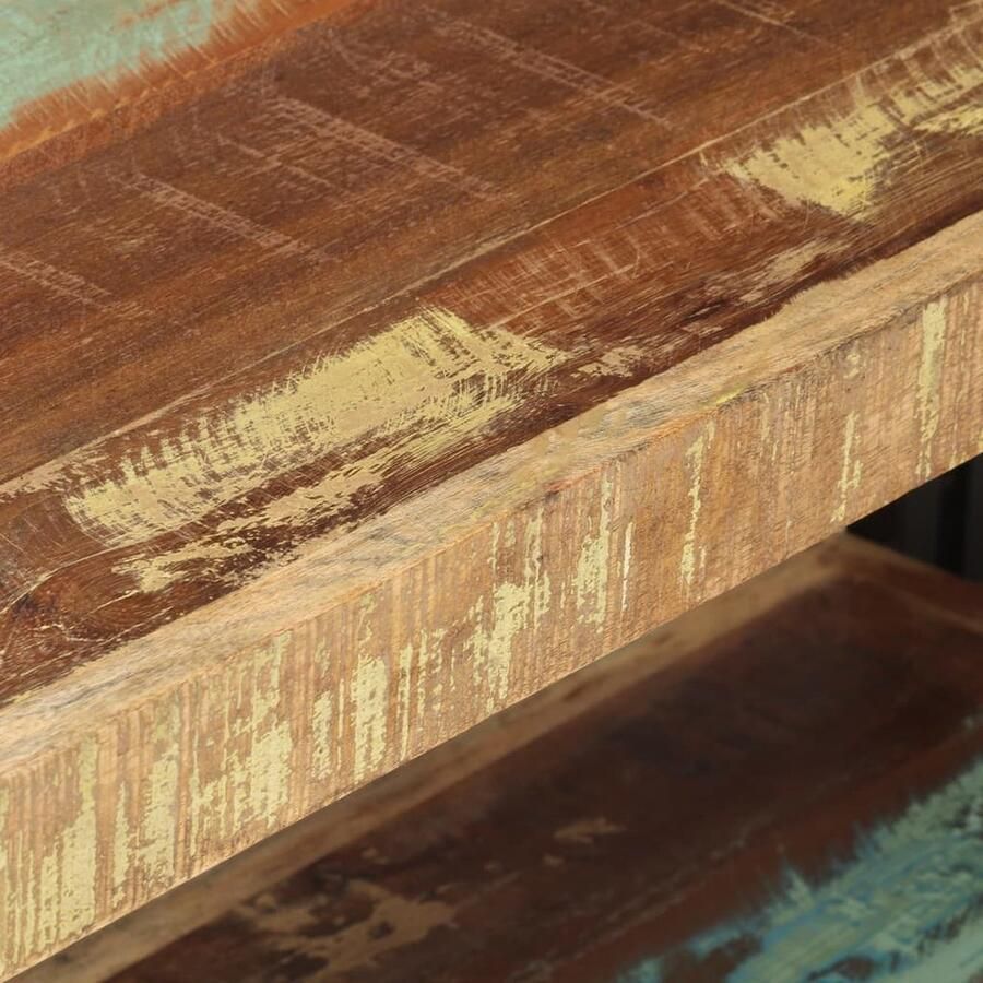 VidaXL Tv-meubel Massief gerecycled hout 90x30x40 cm Vintage Tv-kast Tv-meubel Industrieel Design Retro Meubilair Tweedehands Look Bruine Tv-kast Houten Tv-kast Televisietafel - Foto 2