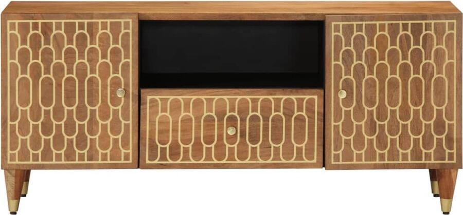 VidaXL Tv-meubel Massief Mangohout 105x33x46 cm Tv-meubel Tv-meubelen Tv Kast Opbergkast