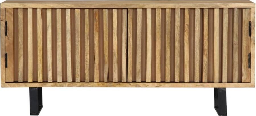 VidaXL Tv-meubel Massief Mangohout 90x30x40 cm Tv-meubel Mangohout Meubilair Salontafel Livingroom Decor Vintage Tv Stand Industriële Tv Tafel