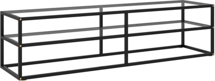 VidaXL Tv-meubel met gehard glas 160x40x40 cm zwart