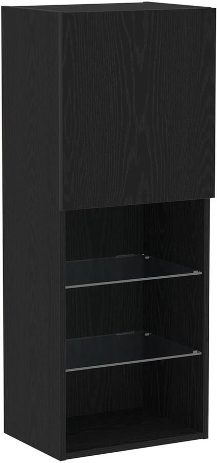 VidaXL TV-Meubel met LED-Lichten Zwart Eiken 40 5x30x102 cm