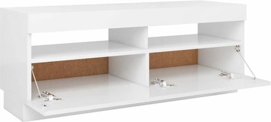 VidaXL -Tv-meubel-met-LED-verlichting-100x35x40-cm-wit - Foto 3