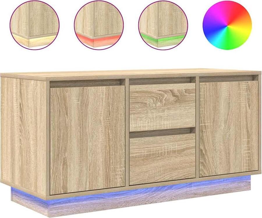 VidaXL Tv-meubel met LED-verlichting 100x41x50 cm sonoma eikenkleurig