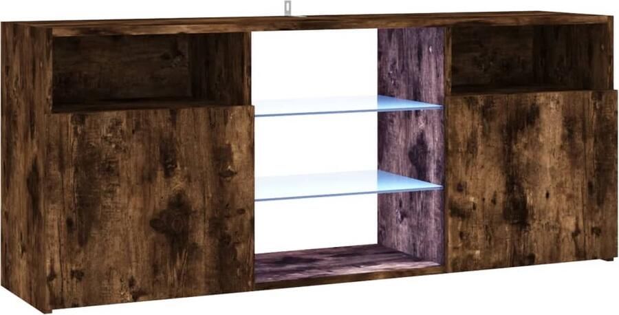 VidaXL -Tv-meubel-met-LED-verlichting-120x30x50-cm-gerookt-eikenkleurig - Foto 4