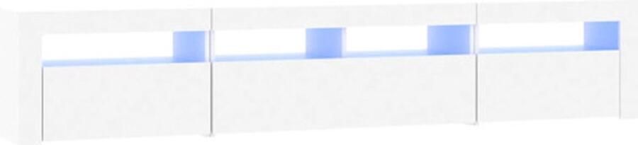 VidaXL -Tv-meubel-met-LED-verlichting-210x35x40-cm-wit - Foto 3