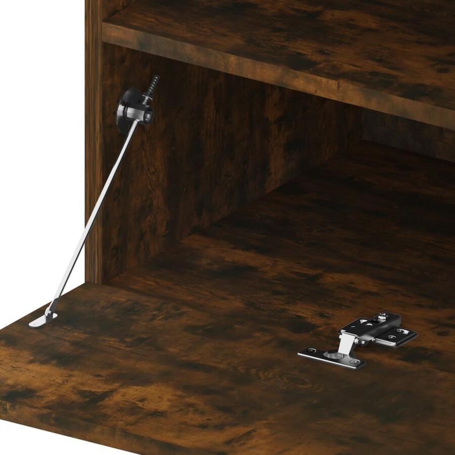 VidaXL -Tv-meubel-met-LED-verlichting-75x35x40-cm-gerookt-eikenkleurig - Foto 2