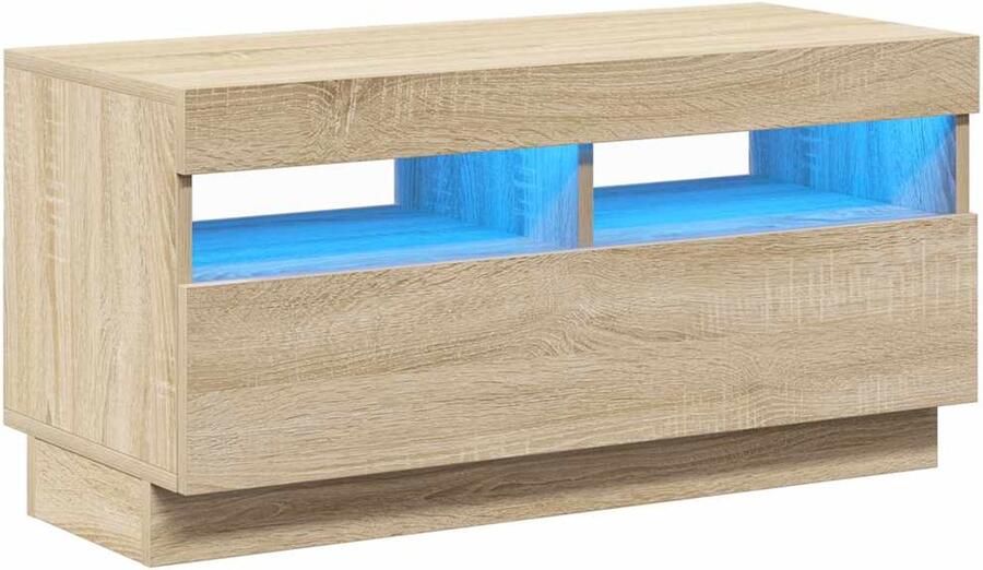VidaXL -Tv-meubel-met-LED-verlichting-80x35x40-cm-sonoma-eikenkleurig - Foto 4