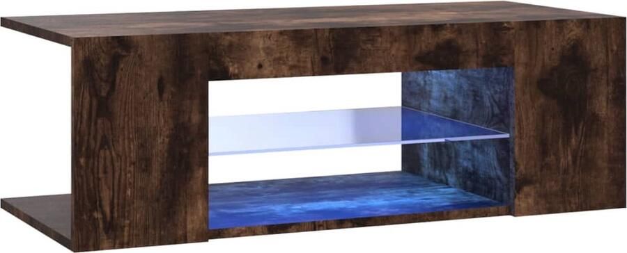 VidaXL -Tv-meubel-met-LED-verlichting-90x39x30-cm-gerookt-eikenkleurig - Foto 4
