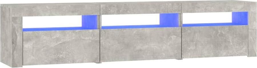 VidaXL Tv-meubel RGB LED 180x35x40 cm Betongrijs Tv Meubel Houten Tv Kast Led Tv Meubel Rgb Led Licht Tv Stand Televisiecast Salon Meubilair Woonkamer Meubels - Foto 3