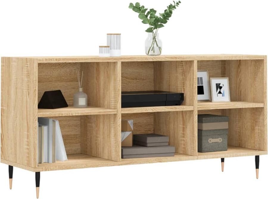 VidaXL Tv-meubel Sonoma eiken 103 5x30x50 cm Tv-meubel Houten Tv-meubel Tv Kast Salontafel Media Kast