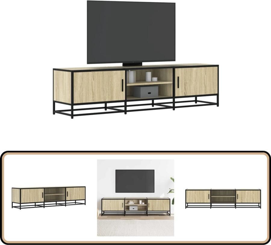 VidaXL Tv-meubel Sonoma Eiken 160x35x41 cm Tv-meubel Salontafel Houten Tv-kast Modern Tv-meubel Tv-stand