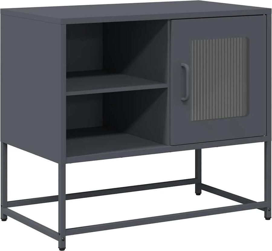 VidaXL Tv-meubel Staal Antraciet 68x39x60 5 cm Tv-meubel Tv-kasten -Tv-standaard Tv-meubel - Foto 3