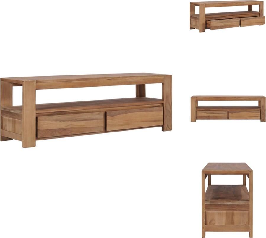 VidaXL Tv-meubel Tv-kasten Houten Tv-standaard Houten Tv-standaards Tv-meubel 120x30x40 cm massief teakhout