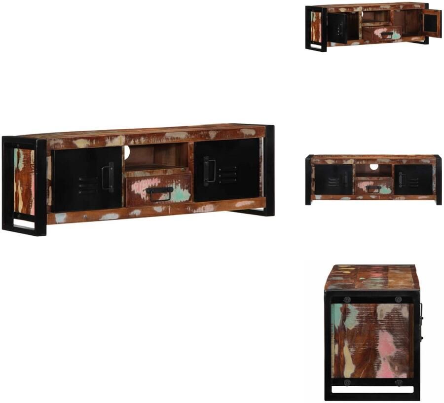 VidaXL Tv-meubel Tv-kasten Tv-standaard Tv-dressoir Tv-meubel 100x30x35 cm massief gerecycled hout