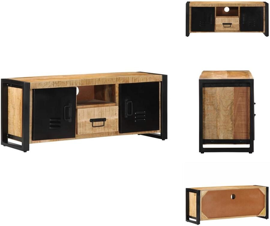 VidaXL Tv-meubel Tv-kasten Tv-standaard Tv-dressoir Tv-meubel 100x30x40 cm massief ruw mangohout