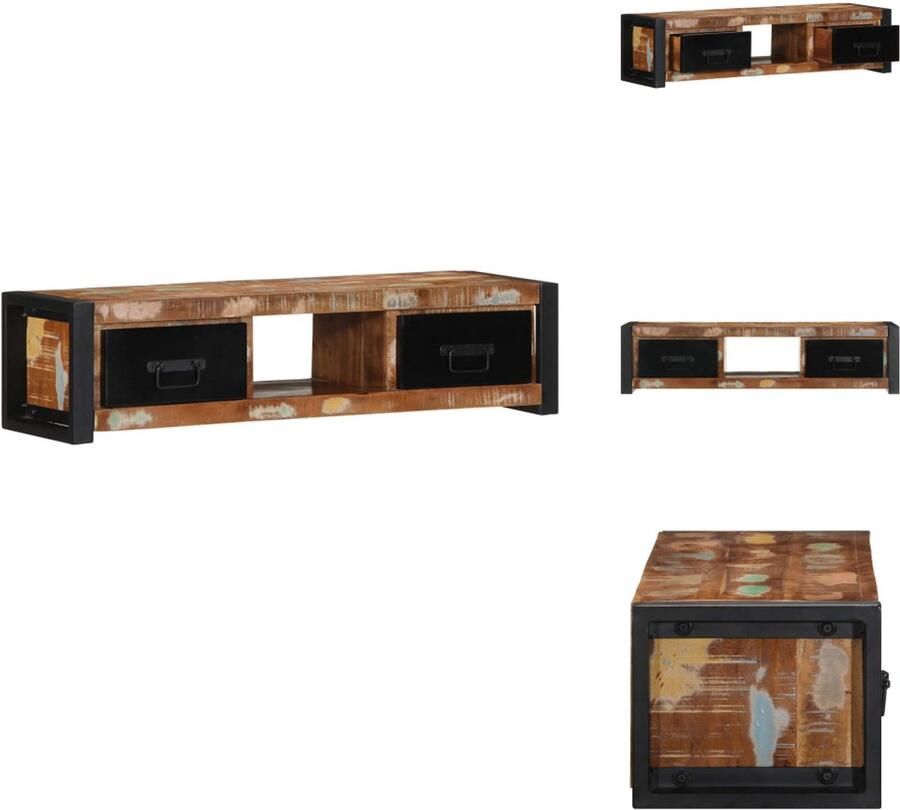 VidaXL Tv-meubel Tv-kasten Tv-standaard Tv-meubel 100x30x25 cm massief gerecycled hout