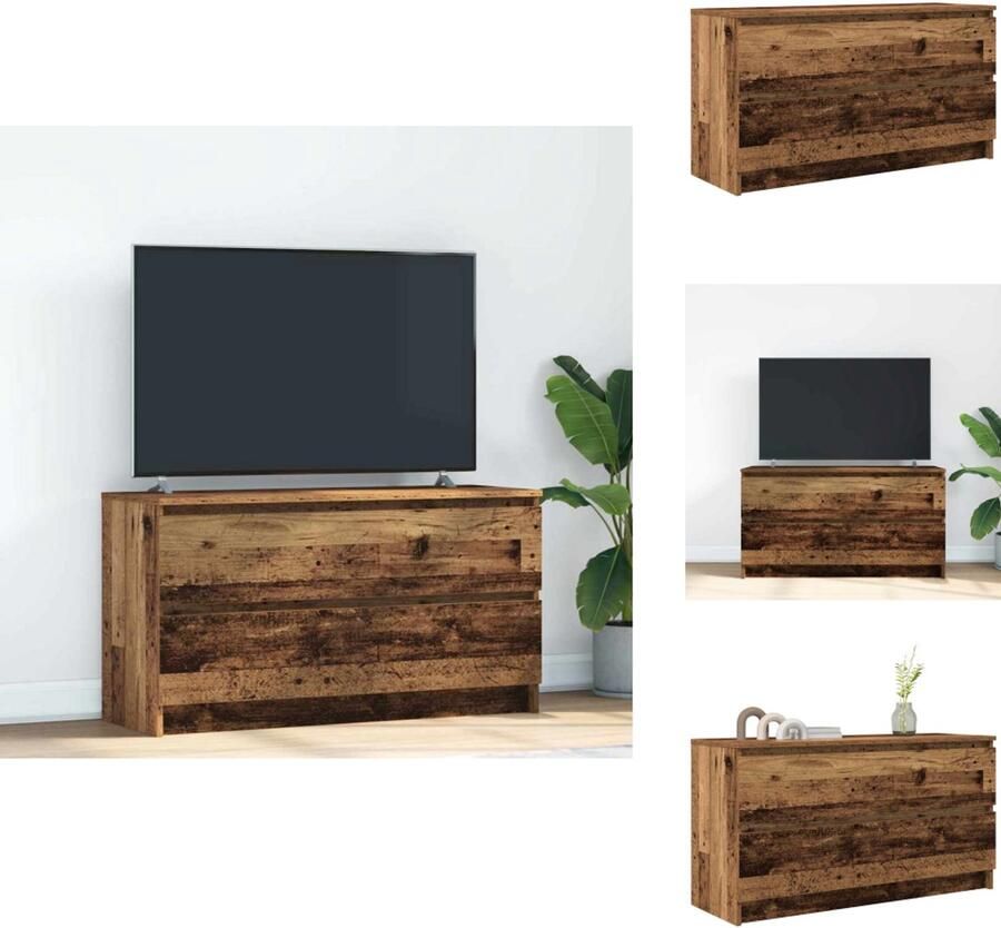 VidaXL Tv-meubel Tv-kasten Tv-standaard Tv-meubel 100x35x54 cm bewerkt hout oud houtkleurig