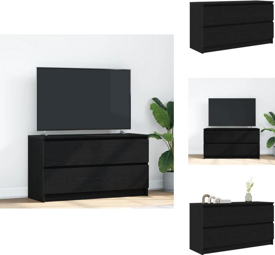 VidaXL Tv-meubel Tv-kasten Tv-standaard Tv-meubel 100x35x54 cm bewerkt hout zwart