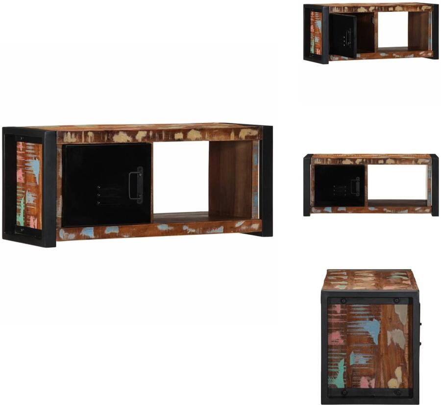 VidaXL Tv-meubel Tv-kasten Tv-standaard Tv-meubel 80x30x35 cm massief gerecycled hout