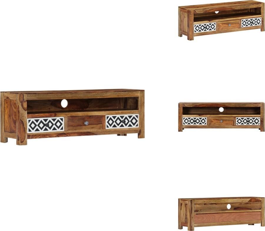 VidaXL Tv-meubel Tv-kasten Tv-standaard Tv-standaards Tv-meubel 120x30x40 cm massief sheeshamhout
