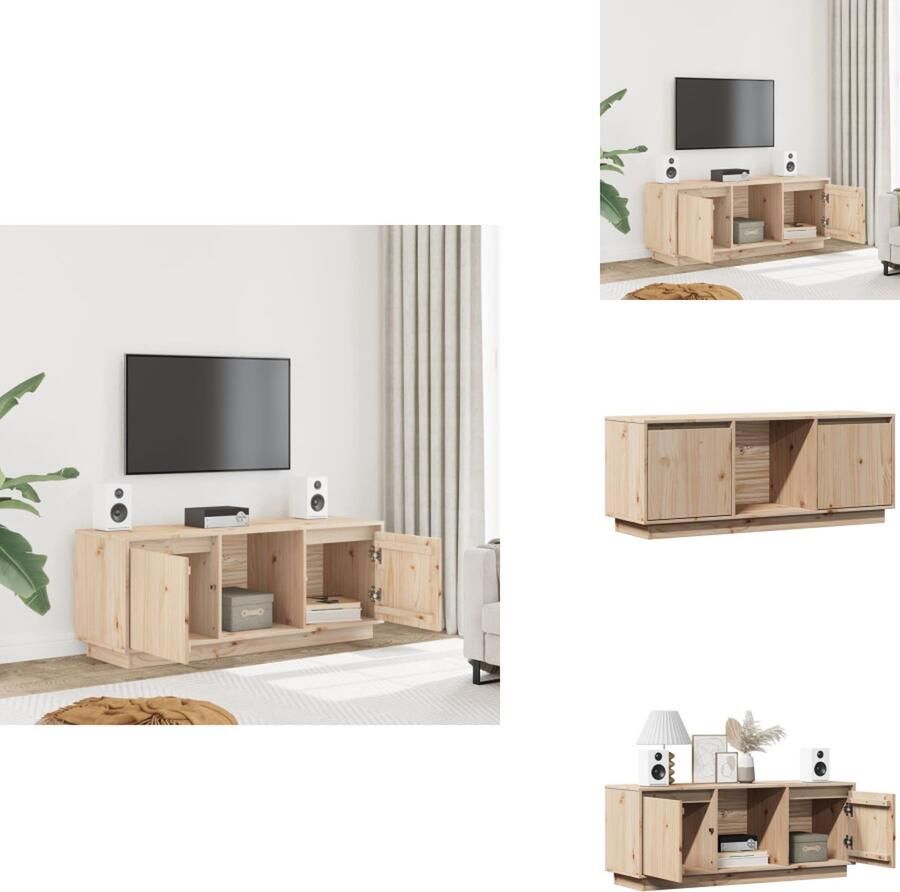 VidaXL Tv-meubel Tv-meubelen Televisiekast Tv-kast Tv-meubel 110 5x35x44 cm massief grenenhout