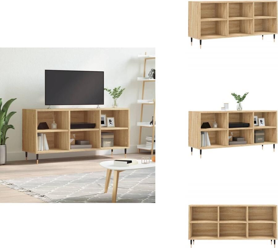 VidaXL Tv-meubel Tv-meubelen Tv Kast Opbergkast Tv-meubel 103 5x30x50 cm bewerkt hout sonoma eikenkleurig