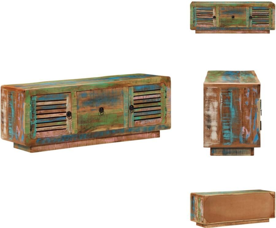 VidaXL Tv-meubel Tv-meubelen Tv Kast Opbergkast Tv-meubel 110x30x40 cm massief gerecycled hout