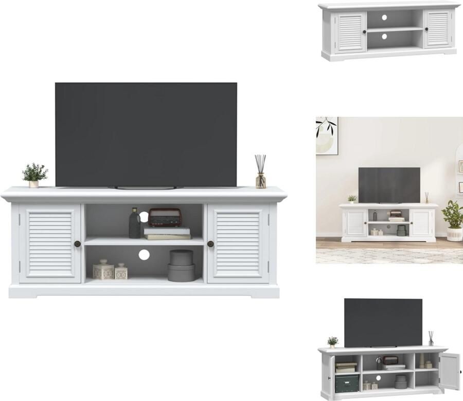 VidaXL Tv-meubel Tv-meubelen Tv Kast Opbergkast Tv-meubel 110x30x41 cm bewerkt hout wit