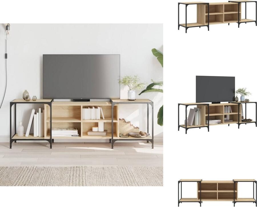 VidaXL Tv-meubel Tv-meubelen Tv Kast Opbergkast Tv-meubel 153x37x50 cm bewerkt hout sonoma eikenkleurig
