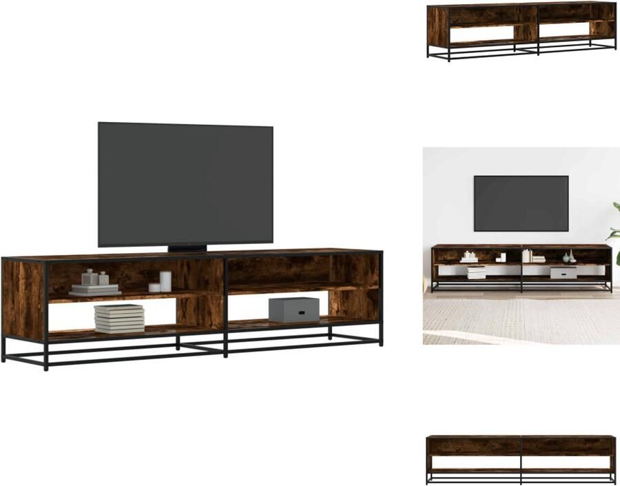 VidaXL Tv-meubel Tv-meubelen Tv Kast Opbergkast Tv-meubel 180 5x40x46 cm bewerkt hout gerookt eikenkleur