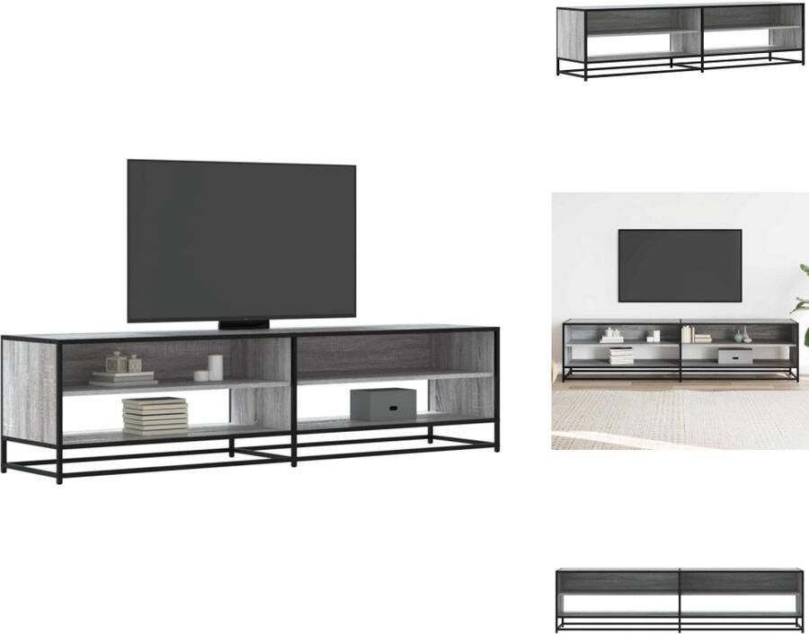 VidaXL Tv-meubel Tv-meubelen Tv Kast Opbergkast Tv-meubel 180 5x40x46 cm bewerkt hout grijs sonoma eikenkleurig