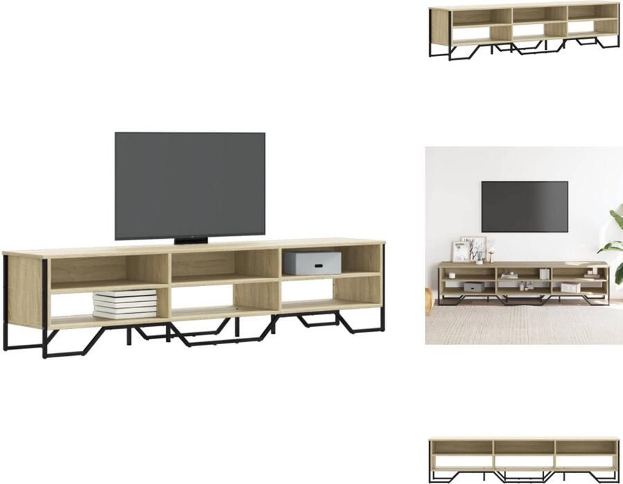 VidaXL Tv-meubel Tv-meubelen Tv Kast Opbergkast Tv-meubel 180x34x41 cm bewerkt hout sonoma eikenkleurig