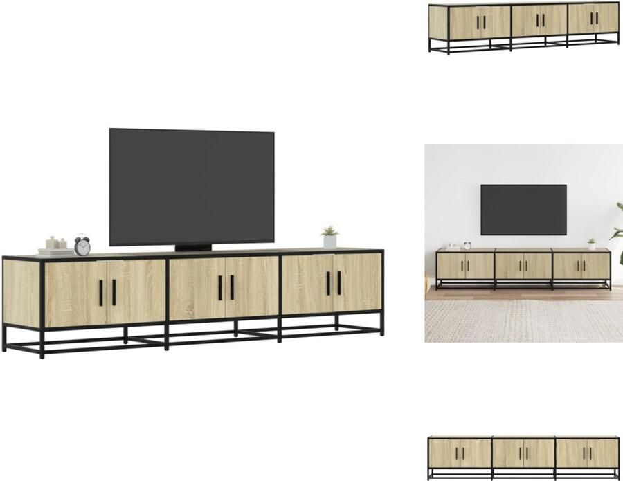VidaXL Tv-meubel Tv-meubelen Tv Kast Opbergkast Tv-meubel 180x35x41 cm bewerkt hout sonoma eikenkleurig