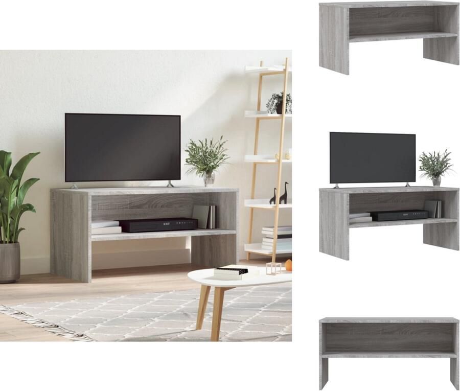 VidaXL Tv-meubel Tv-meubelen Tv Kast Opbergkast Tv-meubel 80x40x40 cm bewerkt hout grijs sonoma eikenkleurig