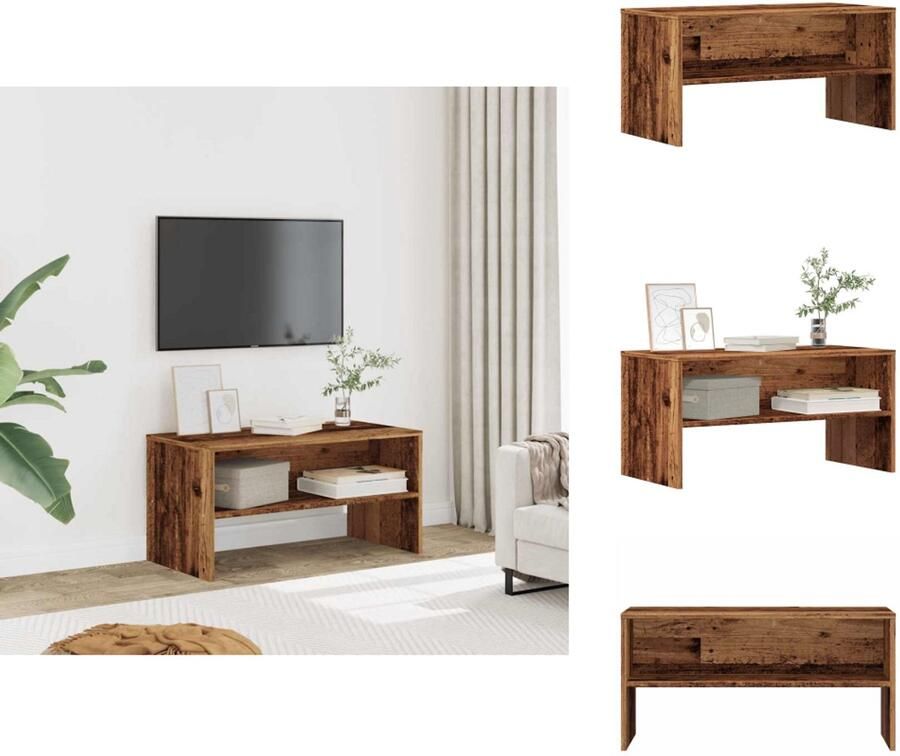 VidaXL Tv-meubel Tv-meubelen Tv Kast Opbergkast Tv-meubel 80x40x40 cm bewerkt hout oud houtkleurig