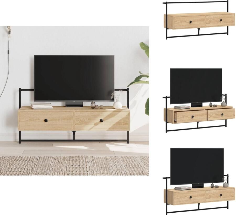 VidaXL Tv-meubel Tv-meubelen Tv Kast Opbergkast Tv-meubel wandgemonteerd 100 5x30x51 cm hout sonoma eikenkleur