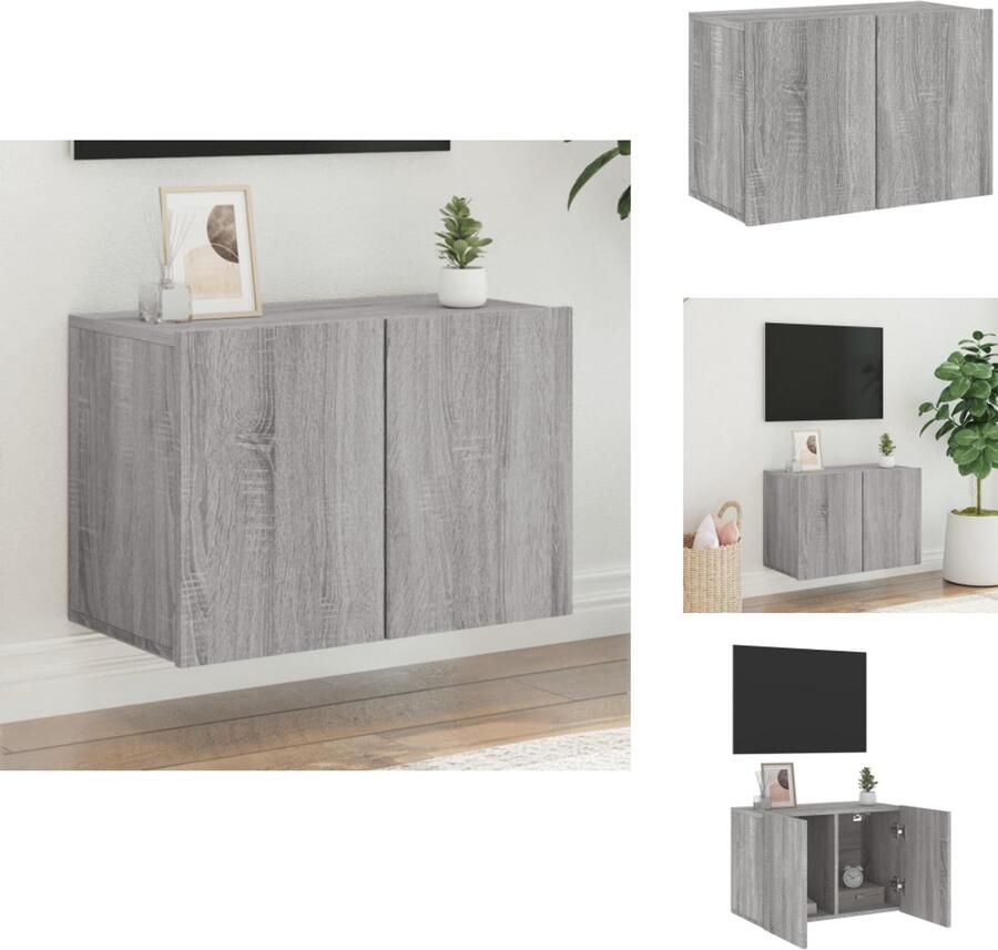 VidaXL Tv-meubel Tv-meubelen Tv Kast Opbergkast Tv-meubel wandgemonteerd 60x30x41 cm grijs sonoma eikenkleurig