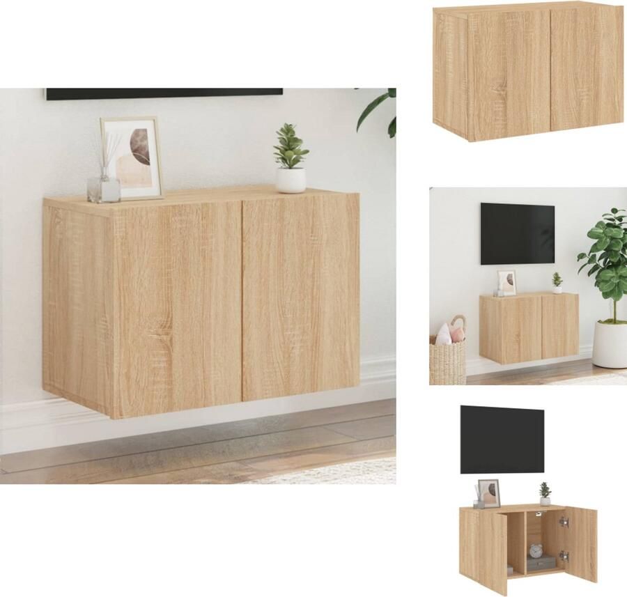 VidaXL Tv-meubel Tv-meubelen Tv Kast Opbergkast Tv-meubel wandgemonteerd 60x30x41 cm sonoma eikenkleurig