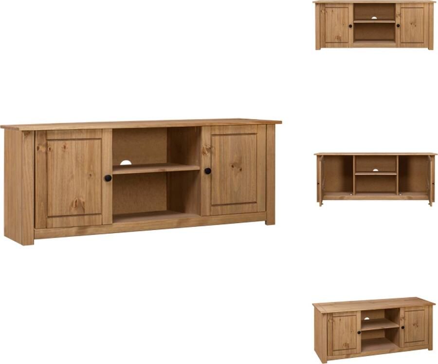 VidaXL Tv-meubel Tv-meubelen Tv-kast Televisiemeubel Tv-kast Panama Range 120x40x50 cm massief grenenhout