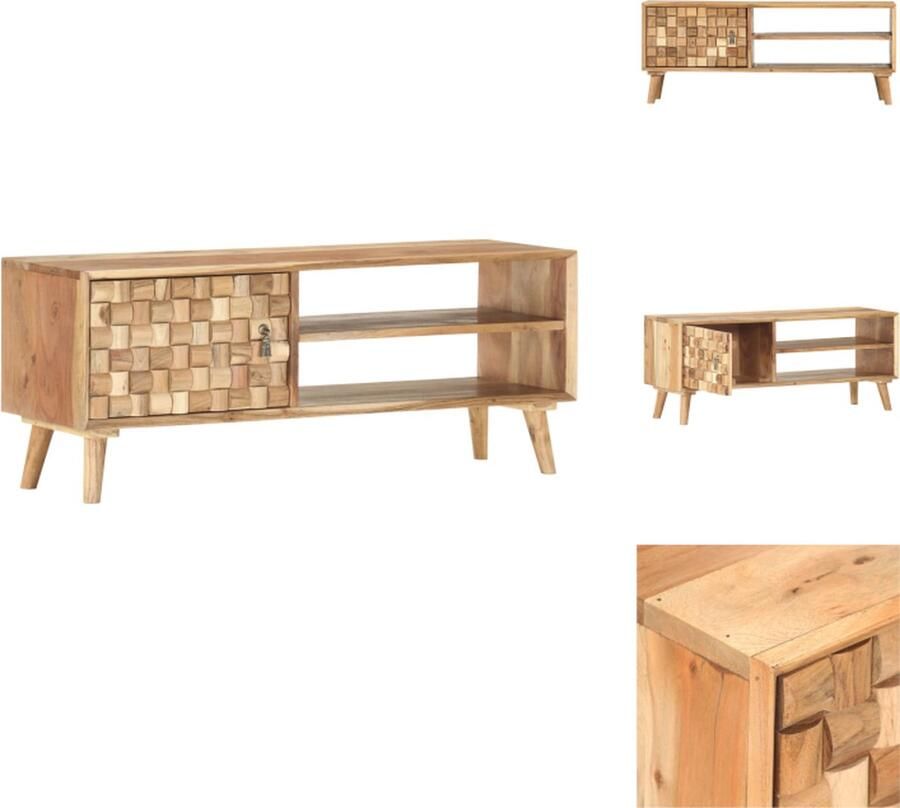 VidaXL Tv-meubel Tv-meubelen Tv-meubels Tv-meubilair Tv-meubel 100x35x40 cm massief acaciahout