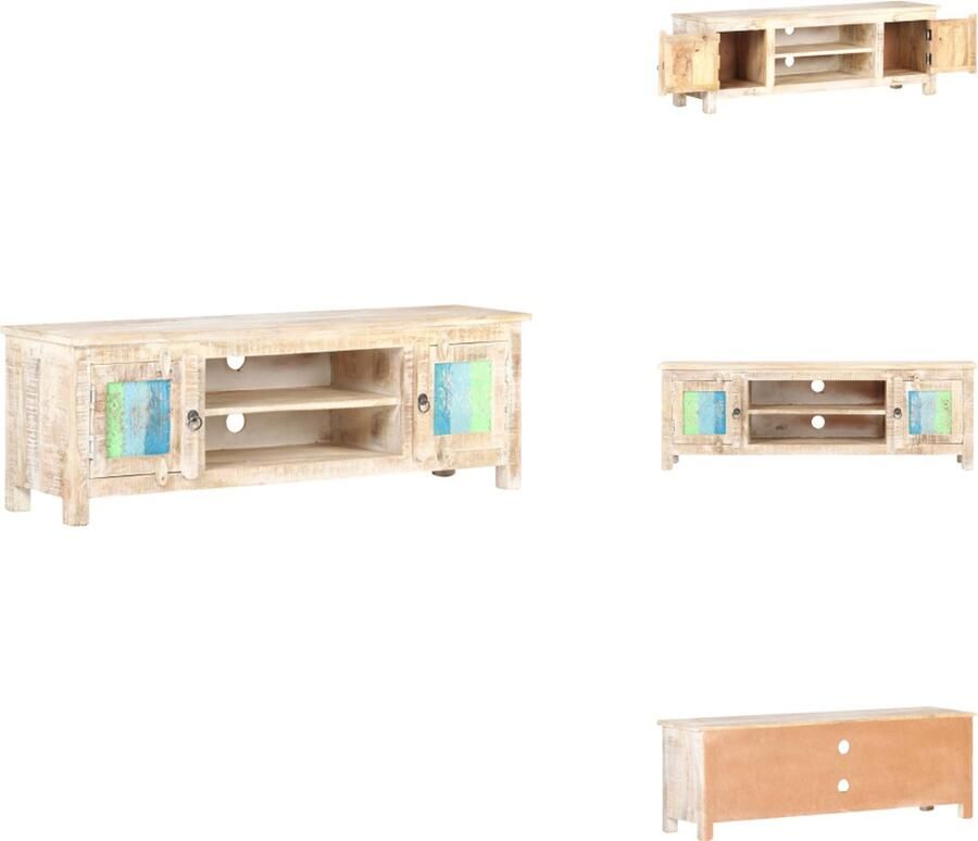 VidaXL Tv-meubel Tv-meubelen Tv-meubels Tv-meubilair Tv-meubel 120x30x40 cm ruw acaciahout