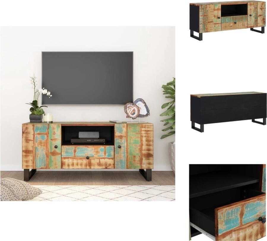 VidaXL Tv-meubel Tv-meubelen Tv-standaard Televisiemeubel Tv-meubel 105x33 5x46 cm massief hout gerecycled bewerkt hout