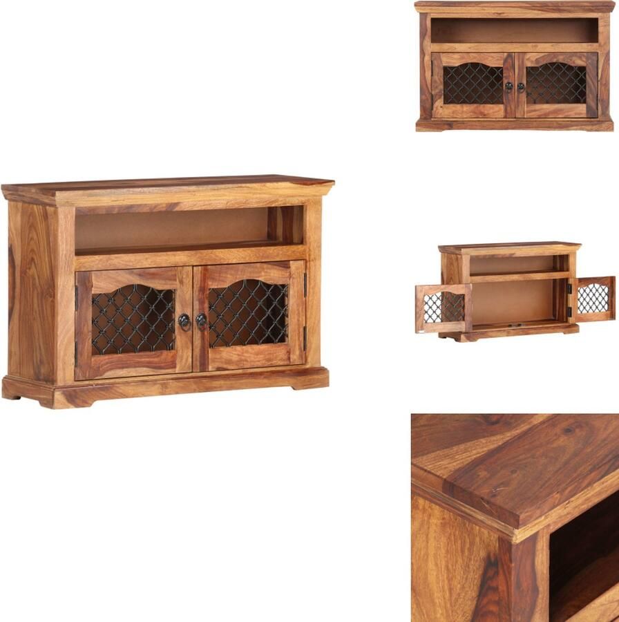 VidaXL Tv-meubel Tv-meubelen Tv-standaard Televisiemeubel Tv-meubel 90x30x60 cm massief sheeshamhout