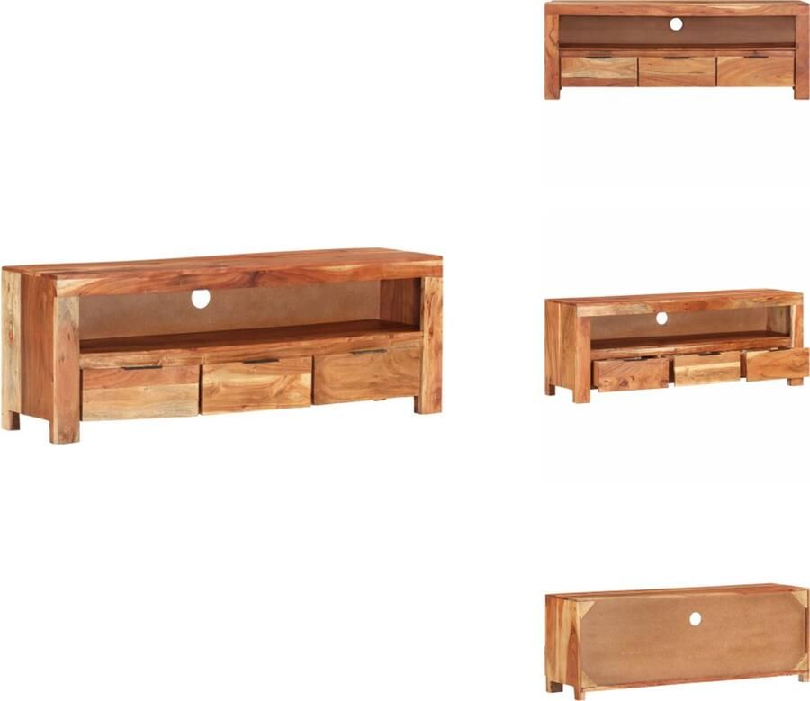 VidaXL Tv-meubel Tv Meubels Houten Tv-meubel Tv-standaard Met Opberger Tv-meubel 110x30x40 cm massief acaciahout