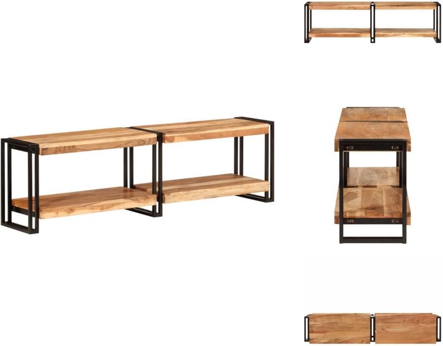 VidaXL Tv-meubel Tv-meubels Tv-kast Hifi-kast Tv-meubel 140x30x40 cm massief acaciahout