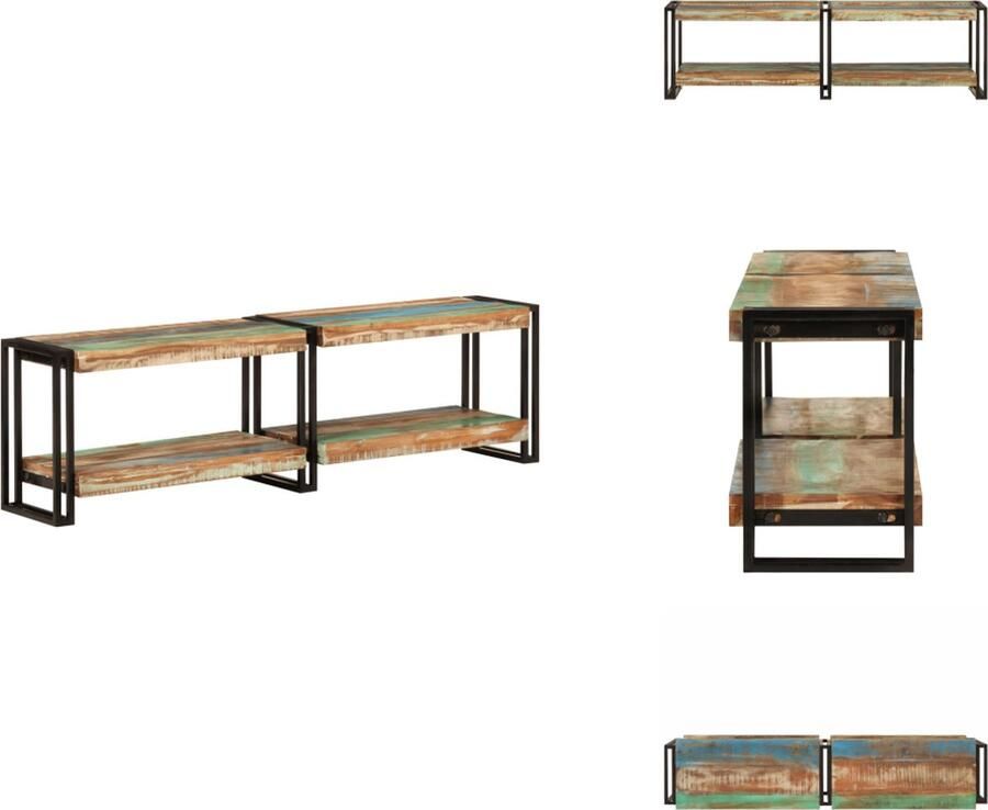 VidaXL Tv-meubel Tv-meubels Tv-kast Hifi-kast Tv-meubel 140x30x40 cm massief gerecycled hout