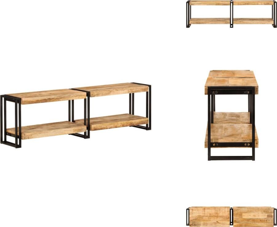 VidaXL Tv-meubel Tv-meubels Tv-kast Hifi-kast Tv-meubel 140x30x40 cm massief mangohout