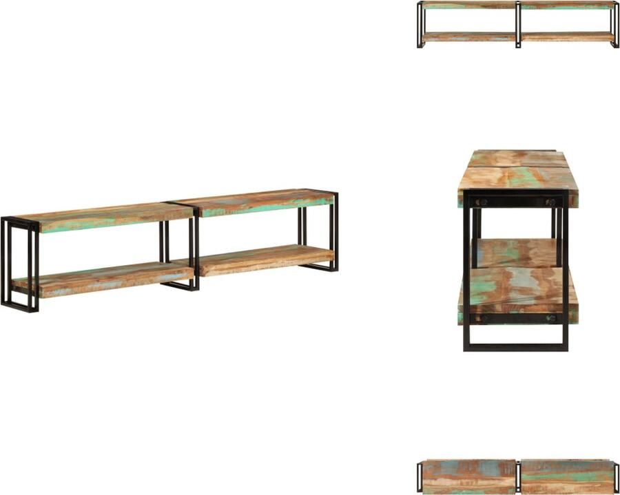 VidaXL Tv-meubel Tv-meubels Tv-kast Hifi-kast Tv-meubel 180x30x40 cm massief gerecycled hout