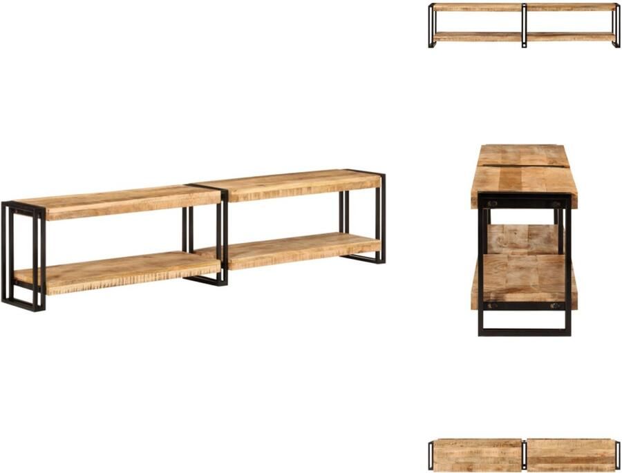 VidaXL Tv-meubel Tv-meubels Tv-kast Hifi-kast Tv-meubel 180x30x40 cm massief mangohout